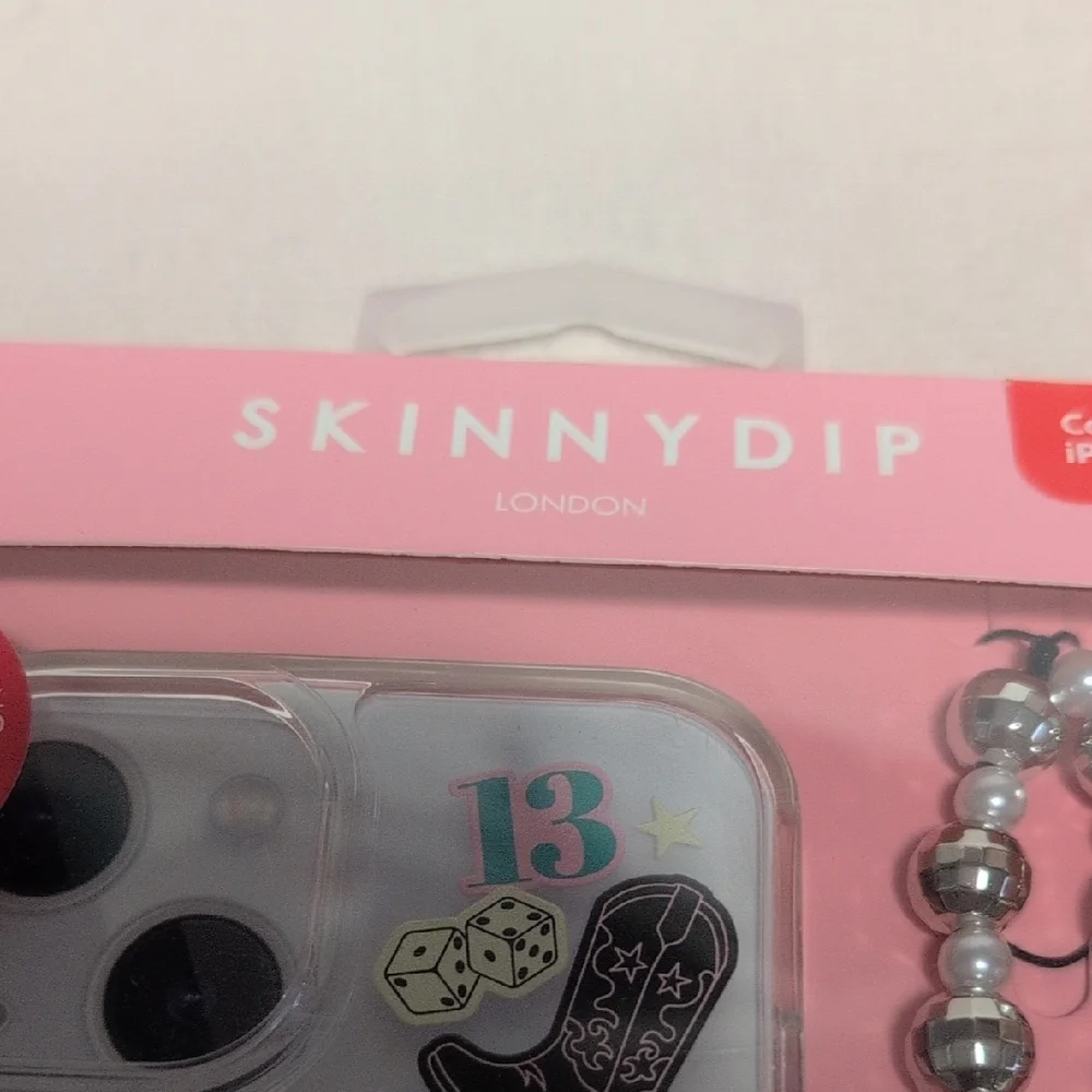 Skinnydip Taylor Swift Swiftie Clear Phone Case iPhone 13/14/15 &  Beaded Strap